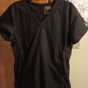 EON Scrub Top Size Medium Black Hospital Office